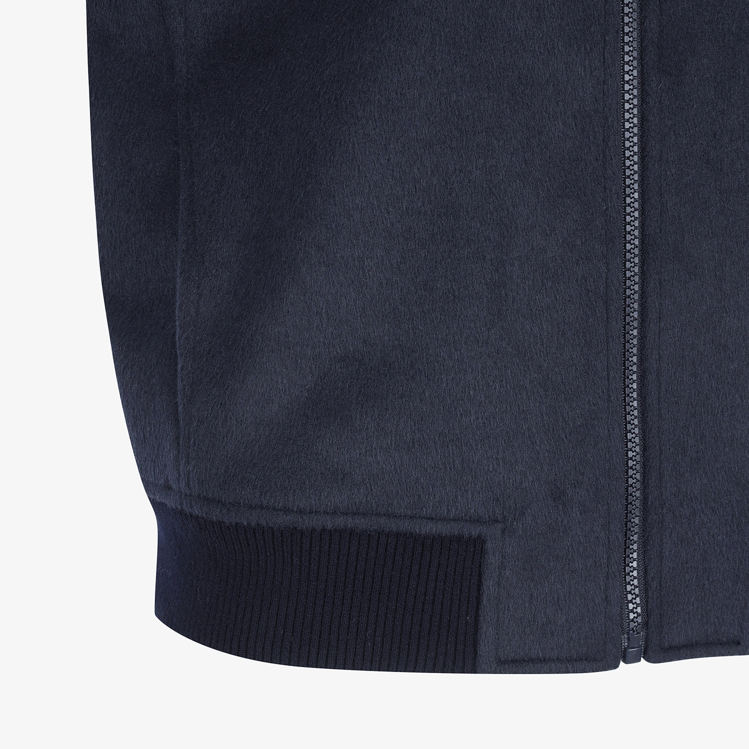 여성 사우스크로스 울 하이넥 집업 베스트_다크 네이비