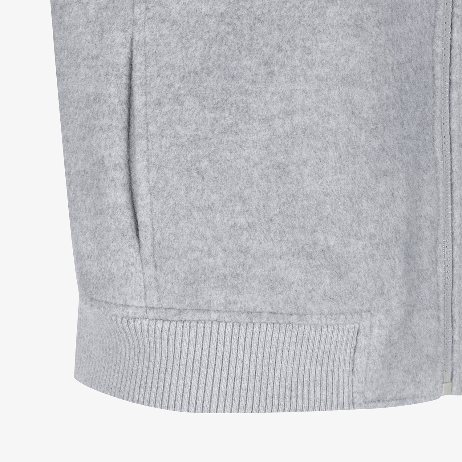 여성 사우스크로스 울 하이넥 집업 베스트_멜란지 그레이