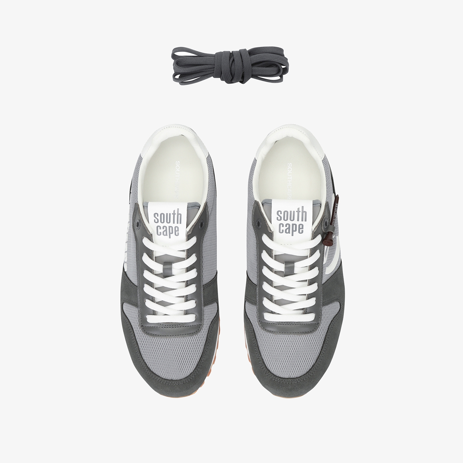 사우스케이프 남성 뉴 로고 배색 스파이크리스화_그레이