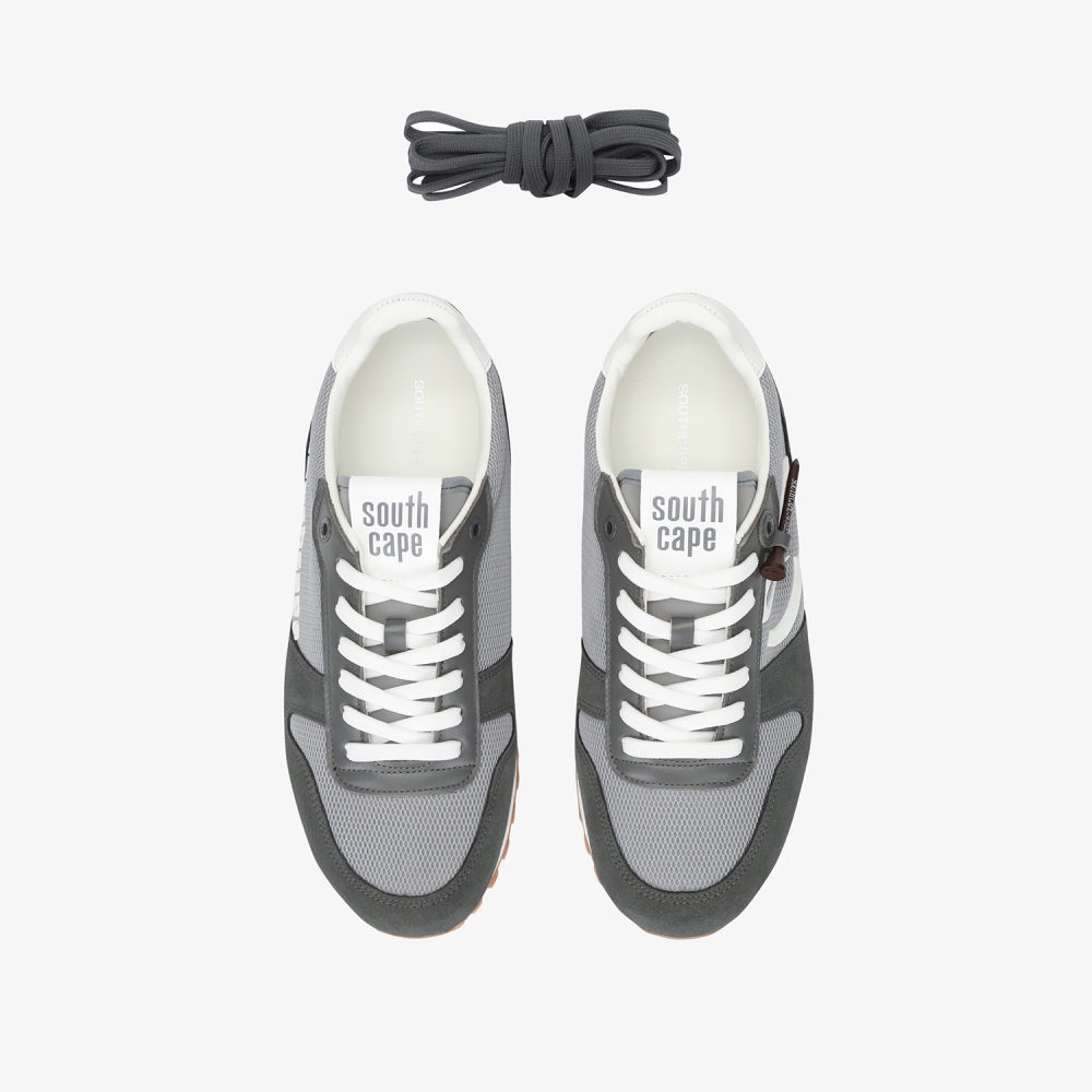 사우스케이프 남성 뉴 로고 배색 스파이크리스화_그레이