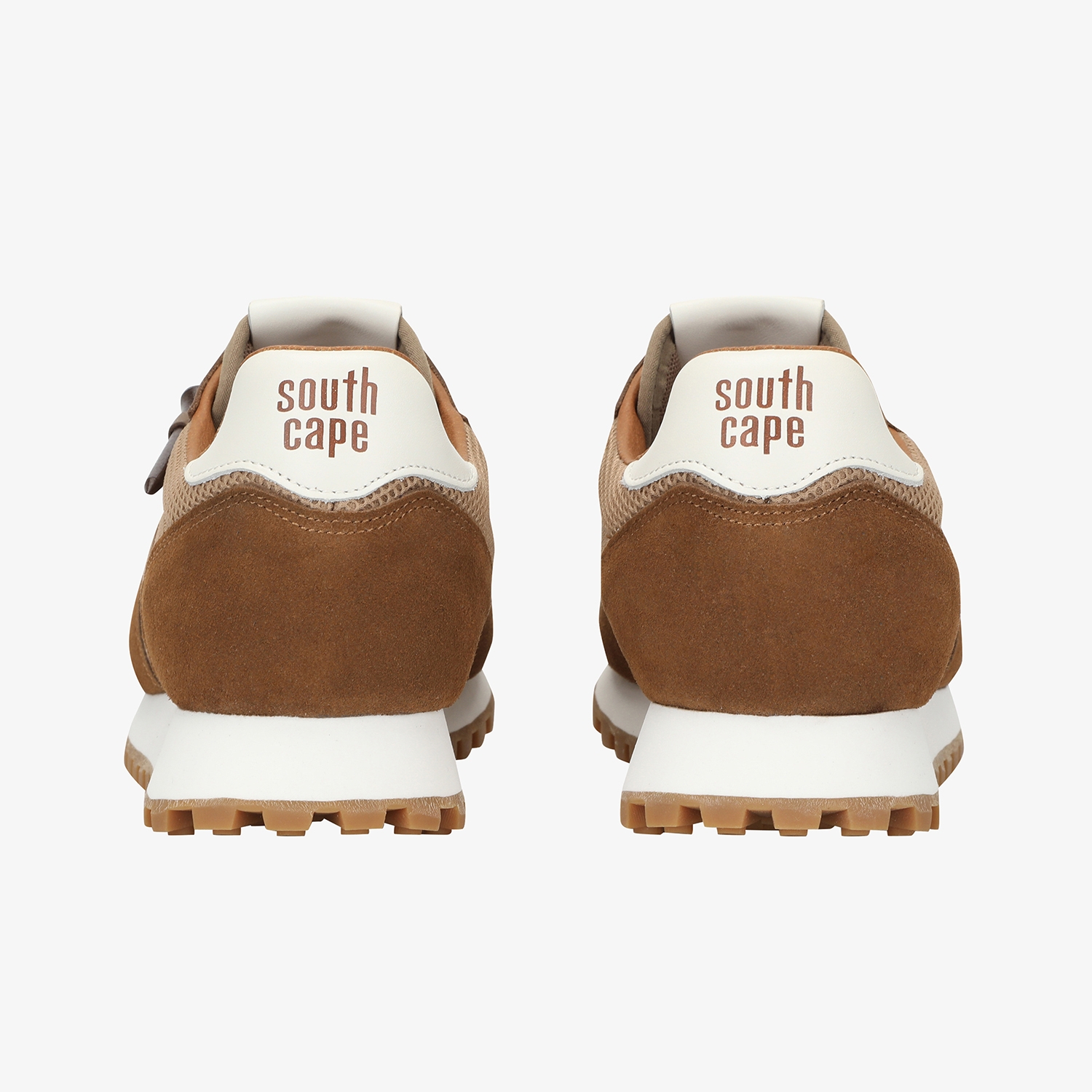 사우스케이프 여성 뉴 로고 배색 스파이크리스화_카멜