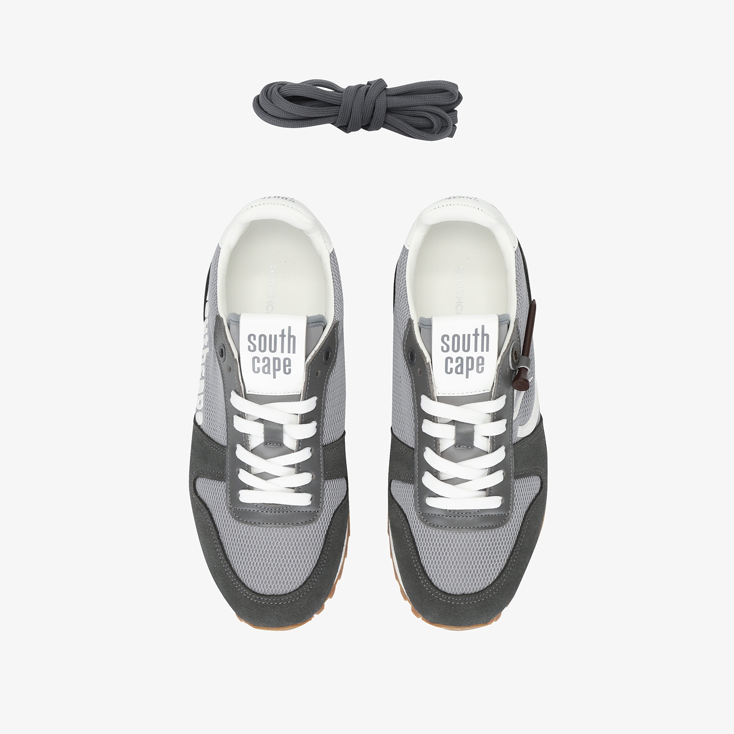 사우스케이프 여성 뉴 로고 배색 스파이크리스화_그레이