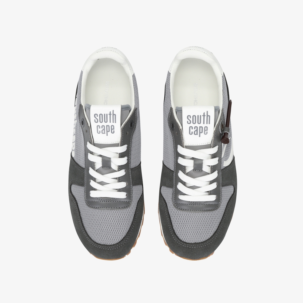 사우스케이프 여성 뉴 로고 배색 스파이크리스화_그레이