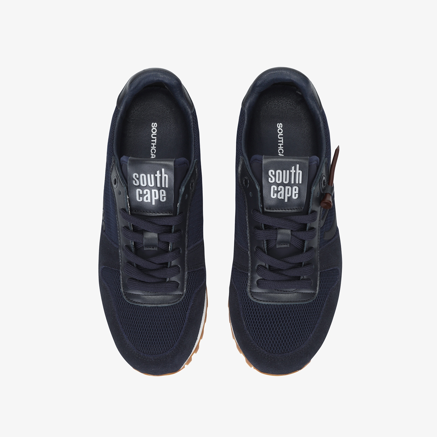 사우스케이프 여성 뉴 로고 배색 스파이크리스화_네이비