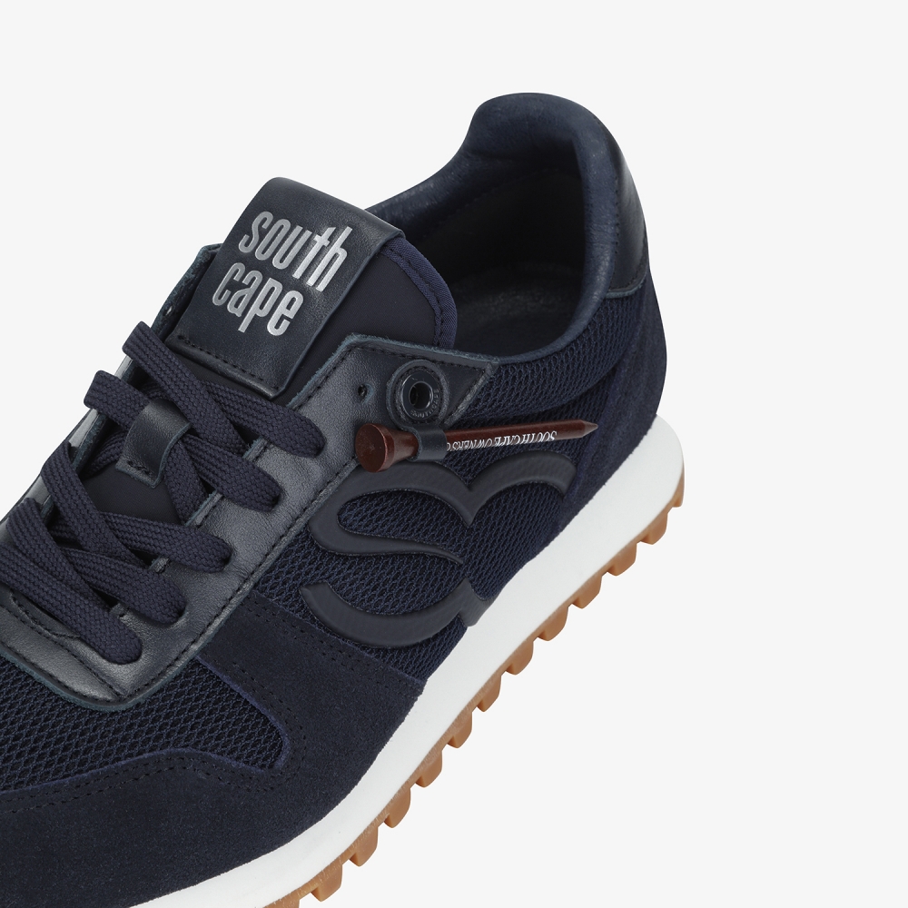 사우스케이프 여성 뉴 로고 배색 스파이크리스화_네이비