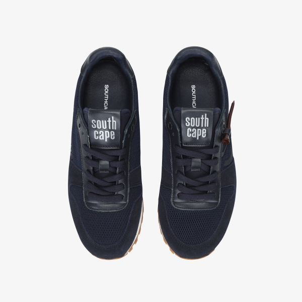 사우스케이프 여성 뉴 로고 배색 스파이크리스화_네이비