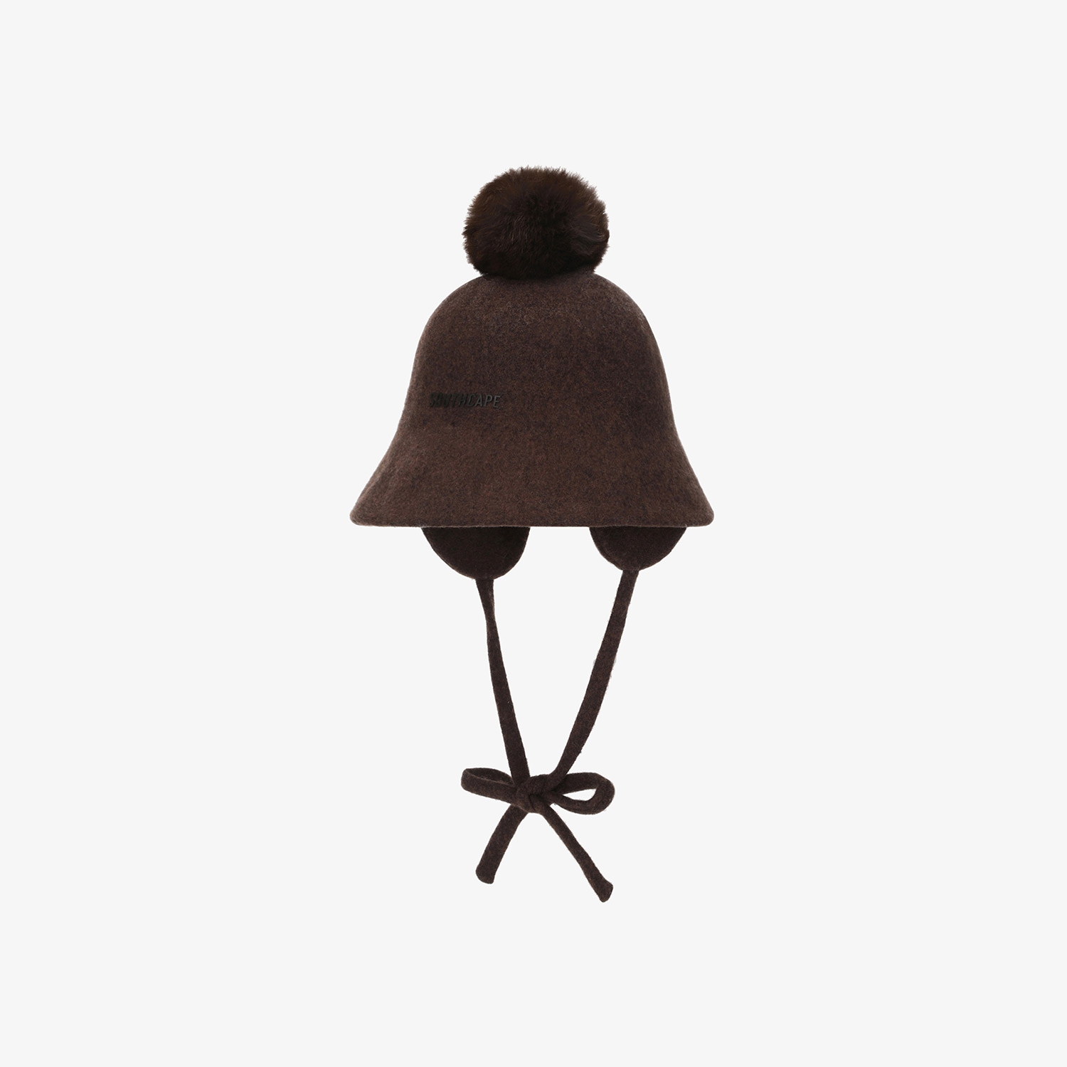 사우스케이프 여성 2-WAY 이어머프 울 버킷햇_다크 브라운