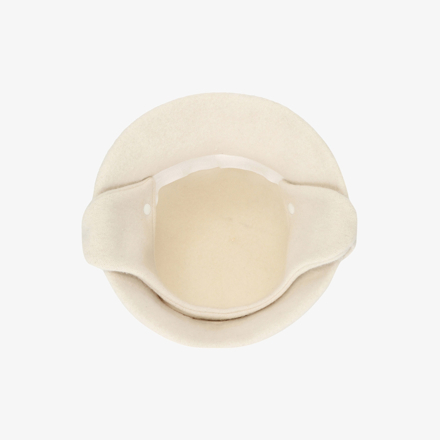 사우스케이프 여성 2-WAY 이어머프 울 버킷햇_아이보리