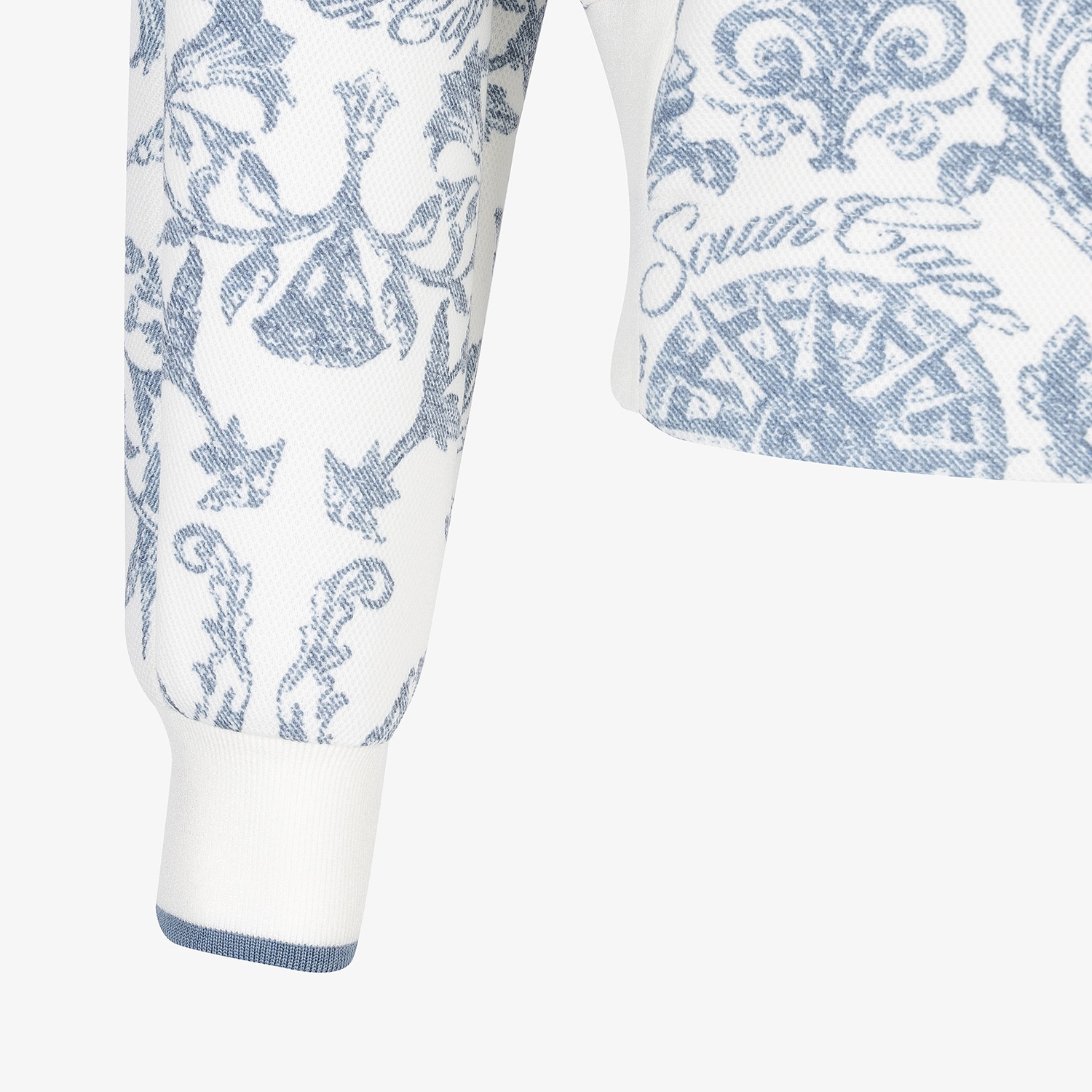 여성 사우스크로스 프린트 하이넥 후드 티셔츠_네이비