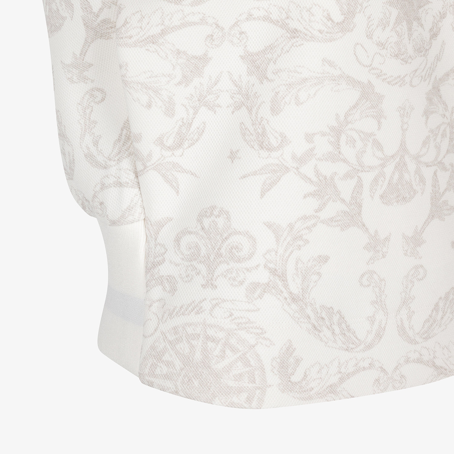 여성 사우스크로스 프린트 하이넥 후드 티셔츠_세피아