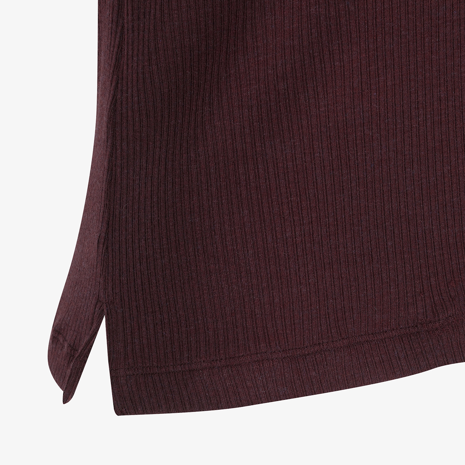 사우스케이프 여성 캐시미어 브이넥 레이어드 카라 티셔츠_브라운