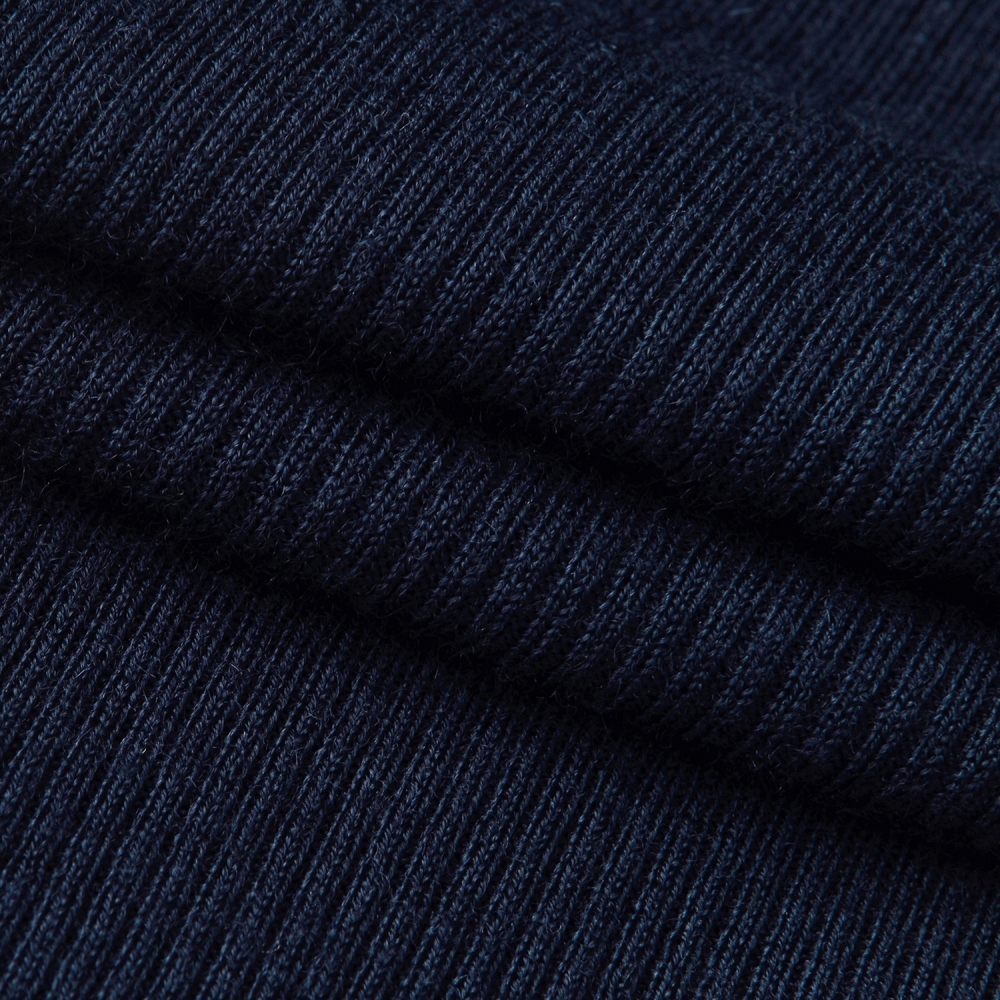 사우스케이프 여성 캐시미어 브이넥 레이어드 카라 티셔츠_네이비