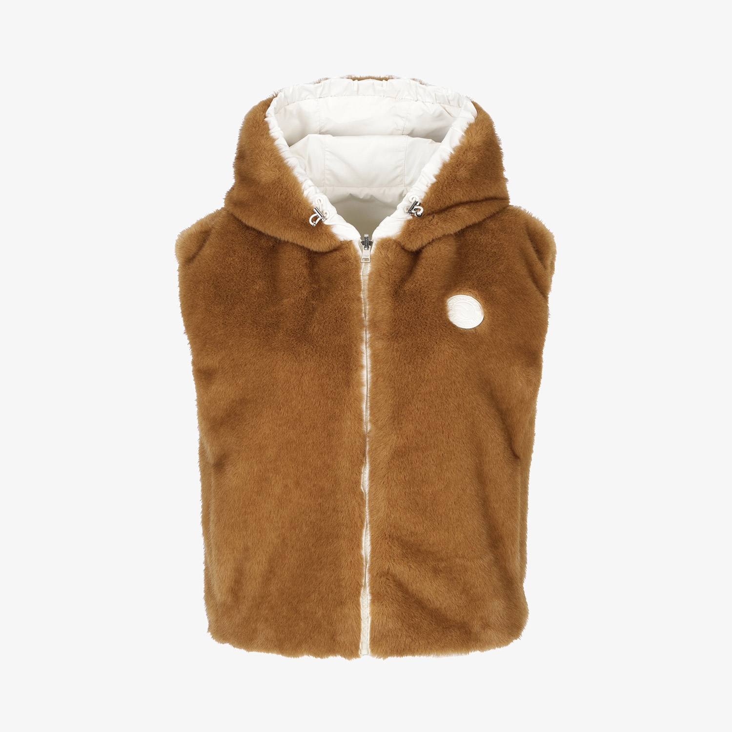 사우스케이프 여성 에센셜 리버시블 퍼 베스트_카멜