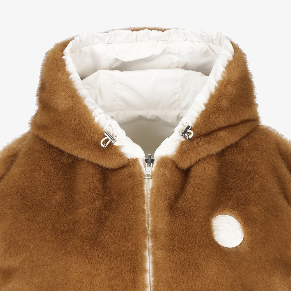 사우스케이프 여성 에센셜 리버시블 퍼 베스트_카멜