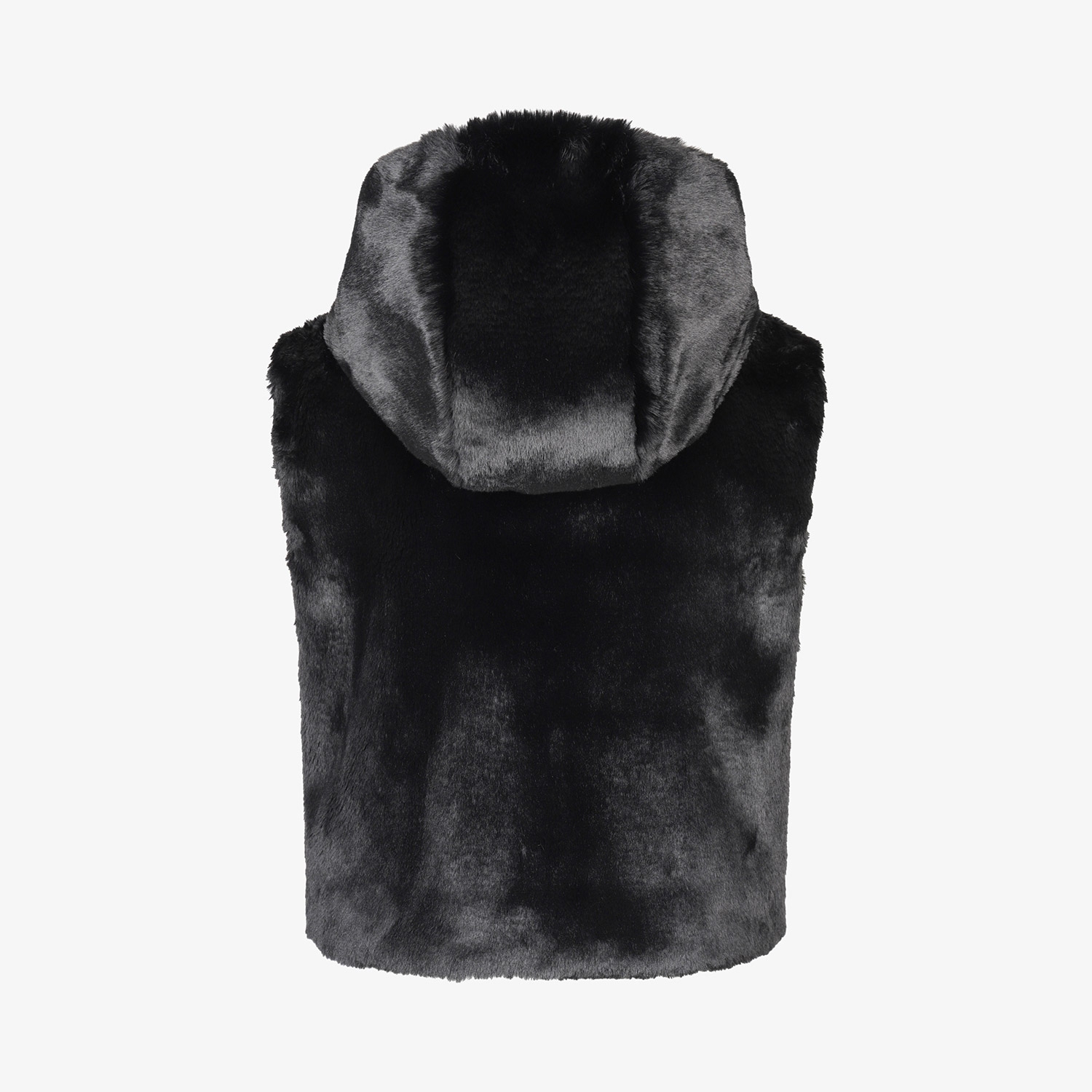 사우스케이프 여성 리버시블 퍼 후드 베스트_블랙