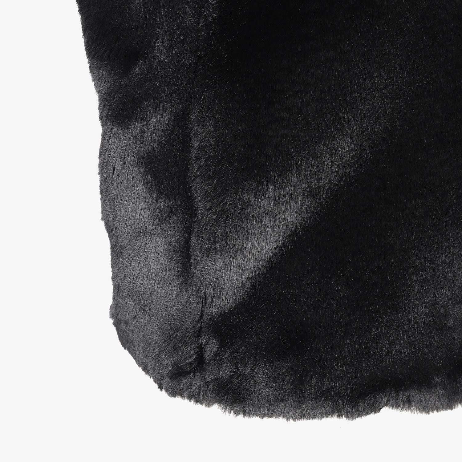 사우스케이프 여성 리버시블 퍼 후드 베스트_블랙