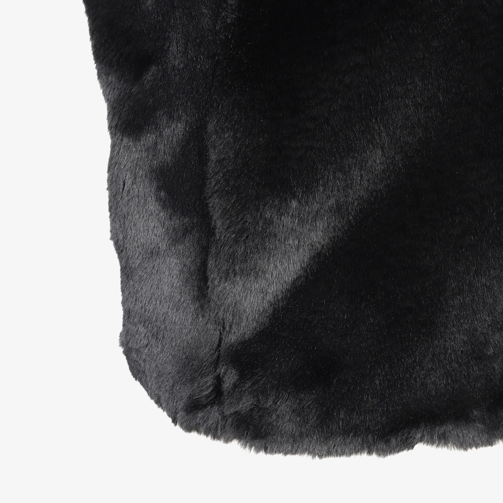 사우스케이프 여성 리버시블 퍼 후드 베스트_블랙