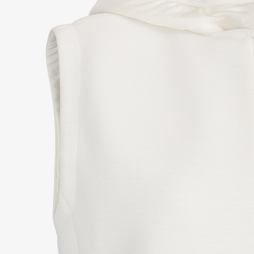여성 사우스크로스 하이넥 저지 후드 베스트_아이보리