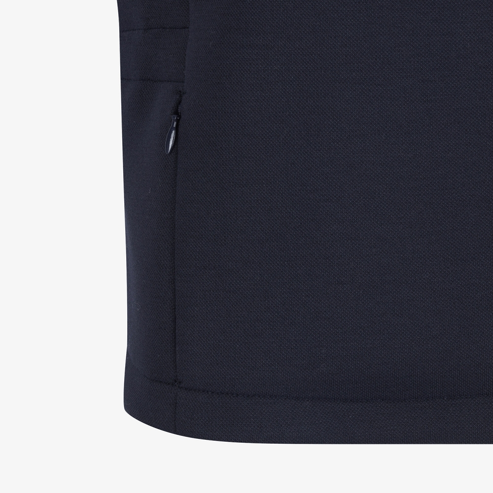 여성 사우스크로스 배색 후드 패딩 베스트_다크 네이비