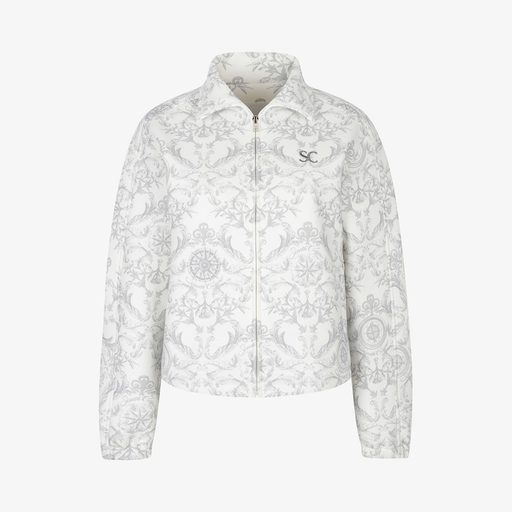 여성 사우스크로스 시드 테크 하이넥 집업 점퍼_그레이