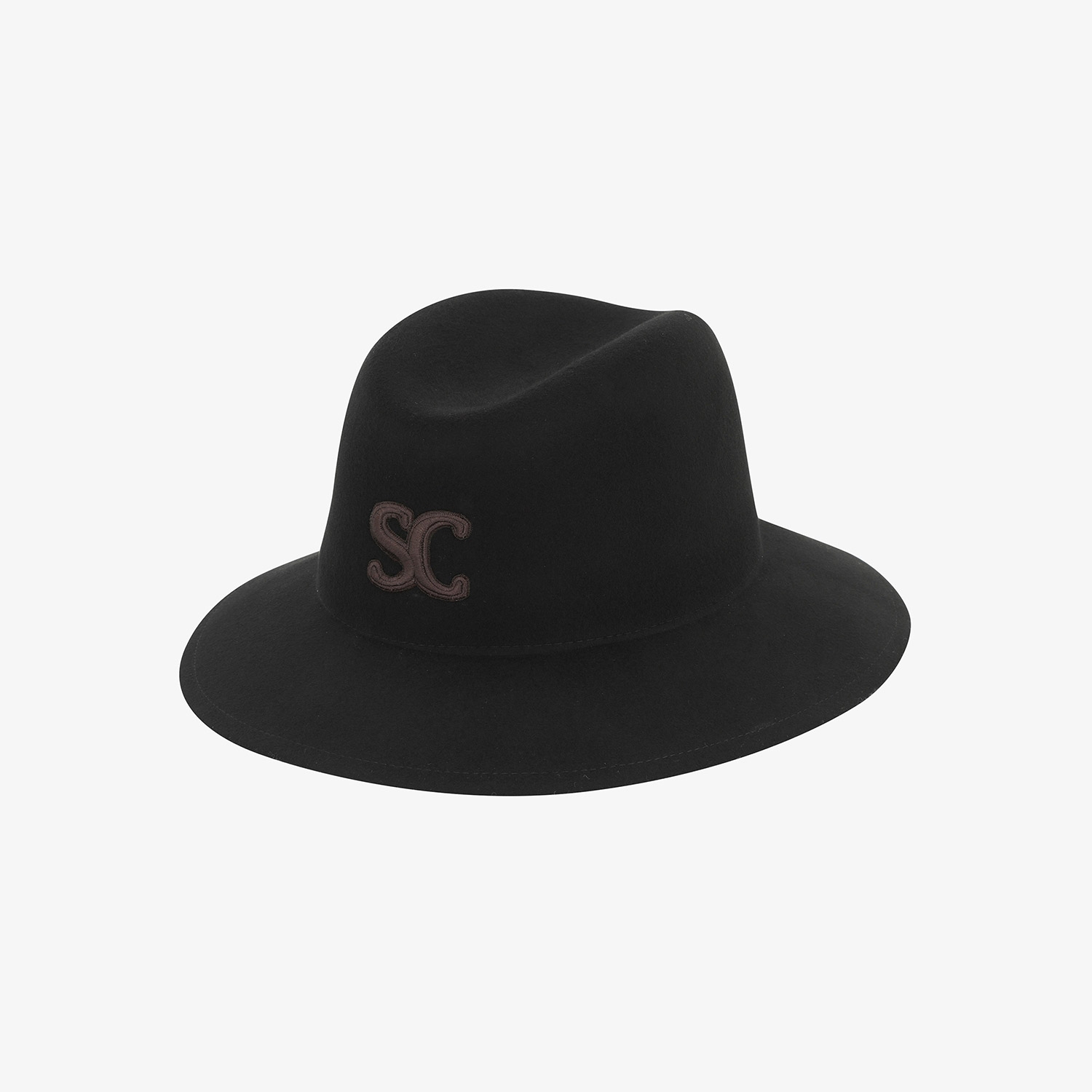 사우스케이프 여성 SC 로고 울 펠트 페도라 햇_블랙
