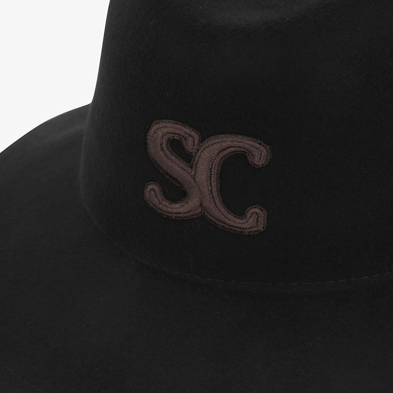 사우스케이프 여성 SC 로고 울 펠트 페도라 햇_블랙