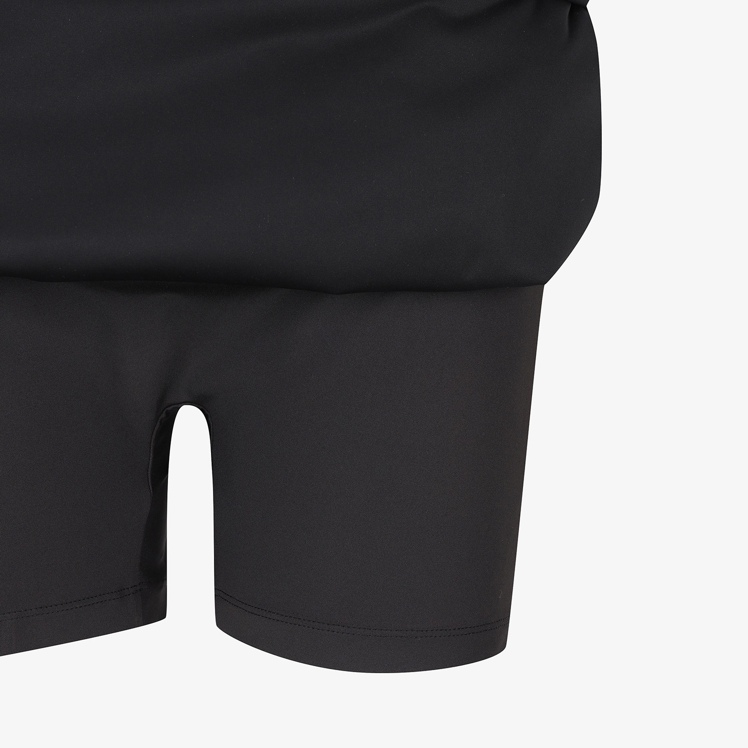 여성 사우스크로스 글로시 볼륨 플리츠 스커트_블랙