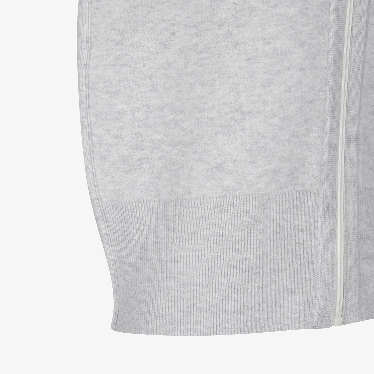 사우스케이프 여성 리버시블 하이넥 자카드 집업 니트_그레이