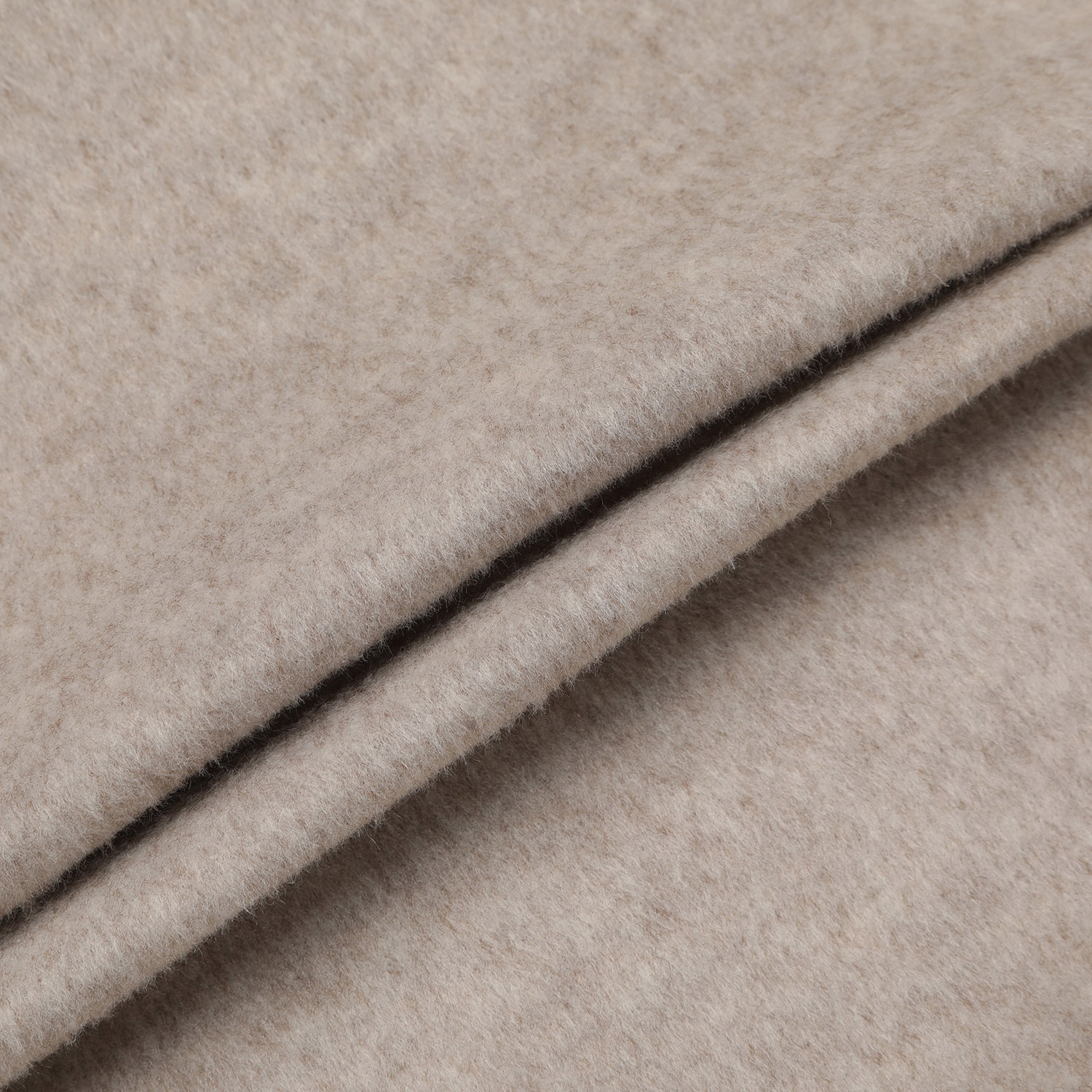 여성 사우스크로스 폭스퍼 카라 울 집업 자켓_베이지