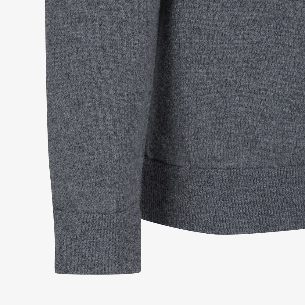 남성 사우스크로스 라운드넥 방풍 니트 풀오버_그레이