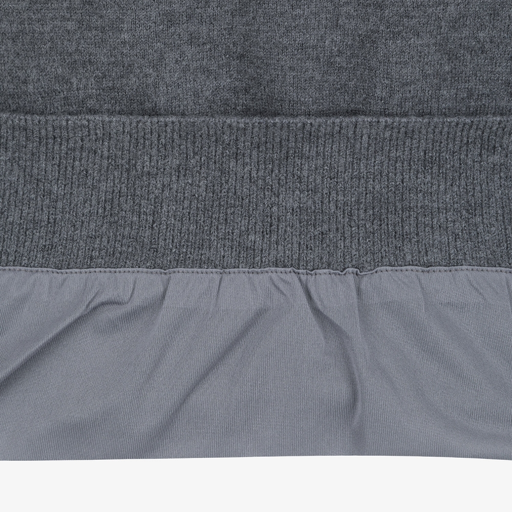 남성 사우스크로스 라운드넥 방풍 니트 풀오버_그레이