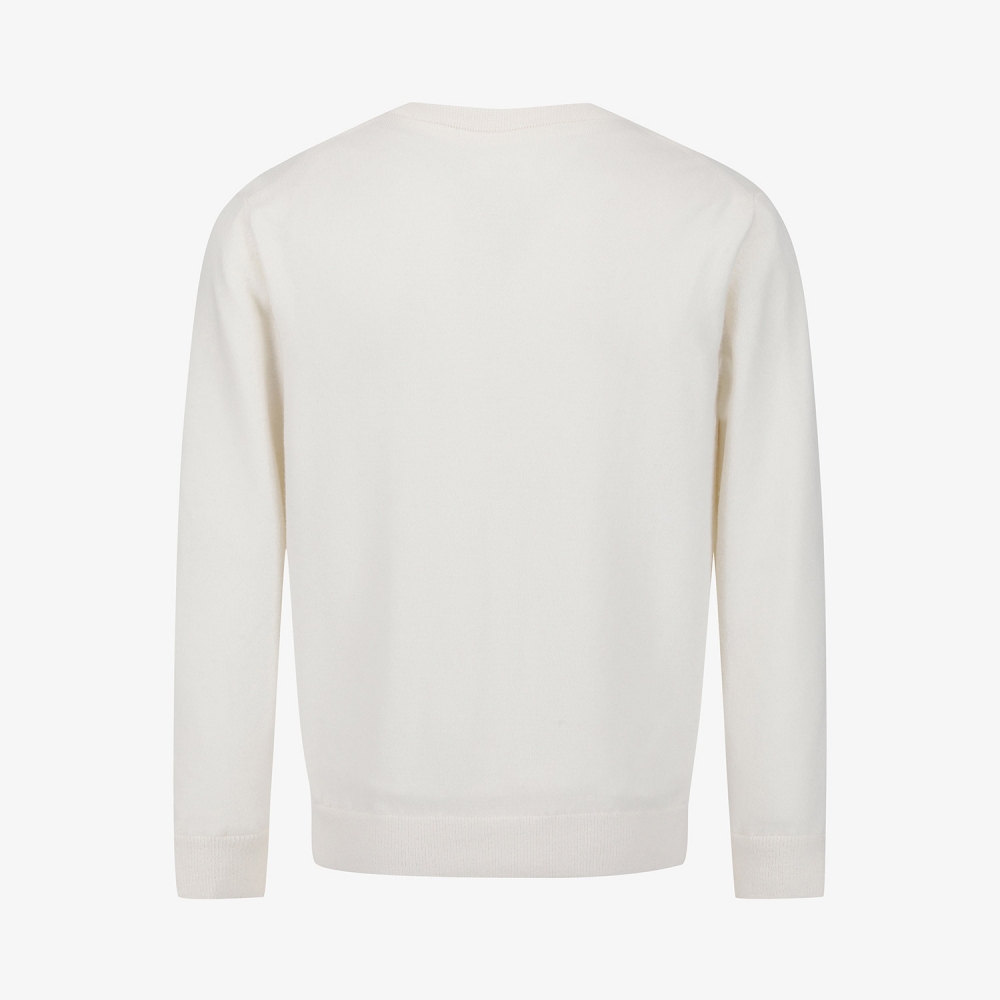 남성 사우스크로스 라운드넥 방풍 니트 풀오버_아이보리