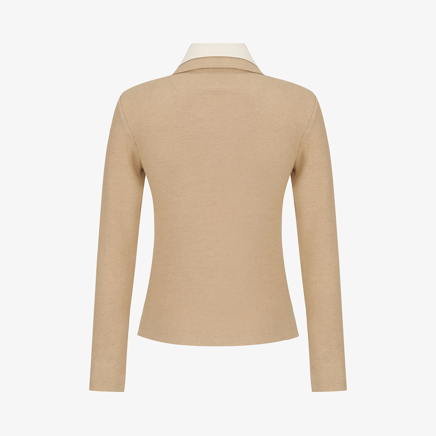 사우스케이프 여성 레이어드 카라 티셔츠_베이지