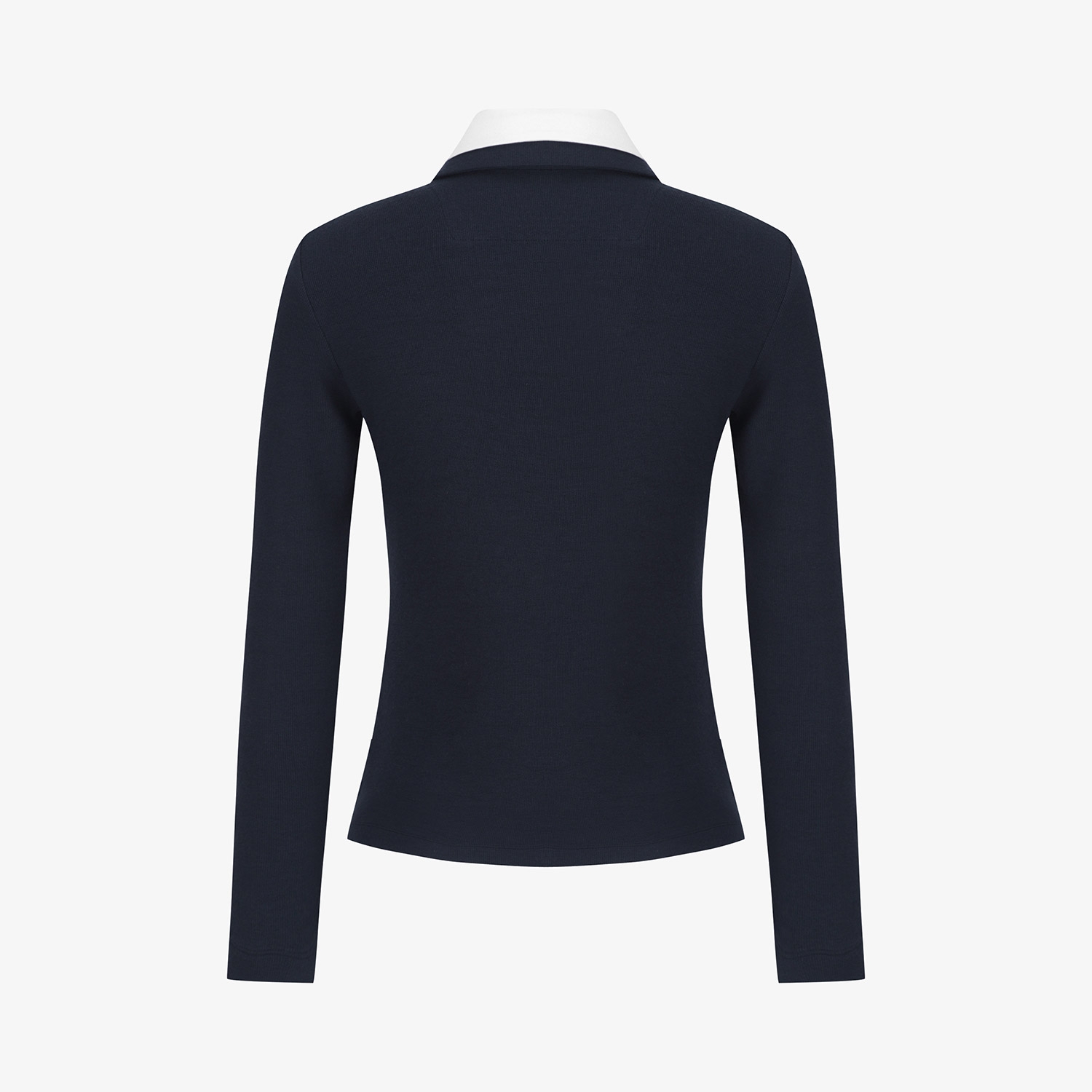 사우스케이프 여성 레이어드 카라 티셔츠_네이비