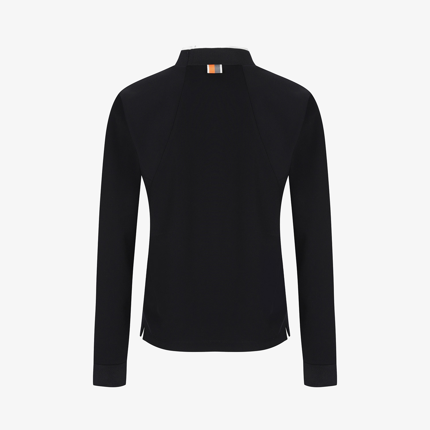 사우스케이프 여성 하이넥 배색 스트레치 티셔츠_블랙