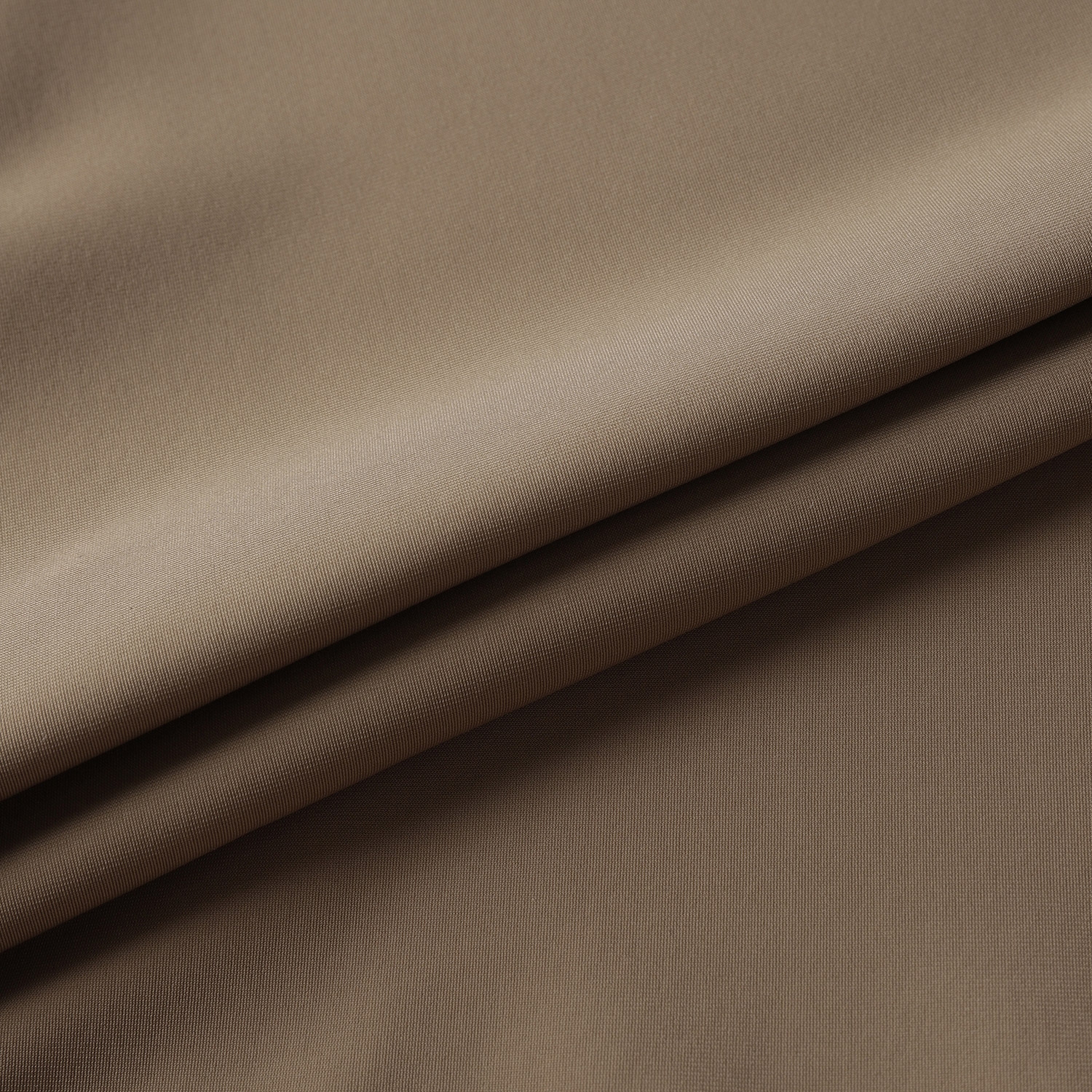 사우스케이프 여성 하이넥 배색 스트레치 티셔츠_다크 베이지