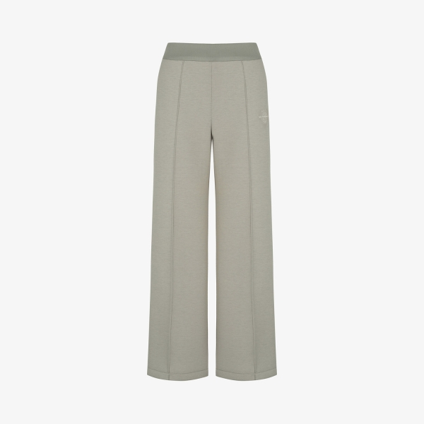 여성 사우스크로스 허리 밴딩 핀턱 와이드 팬츠_다크 베이지