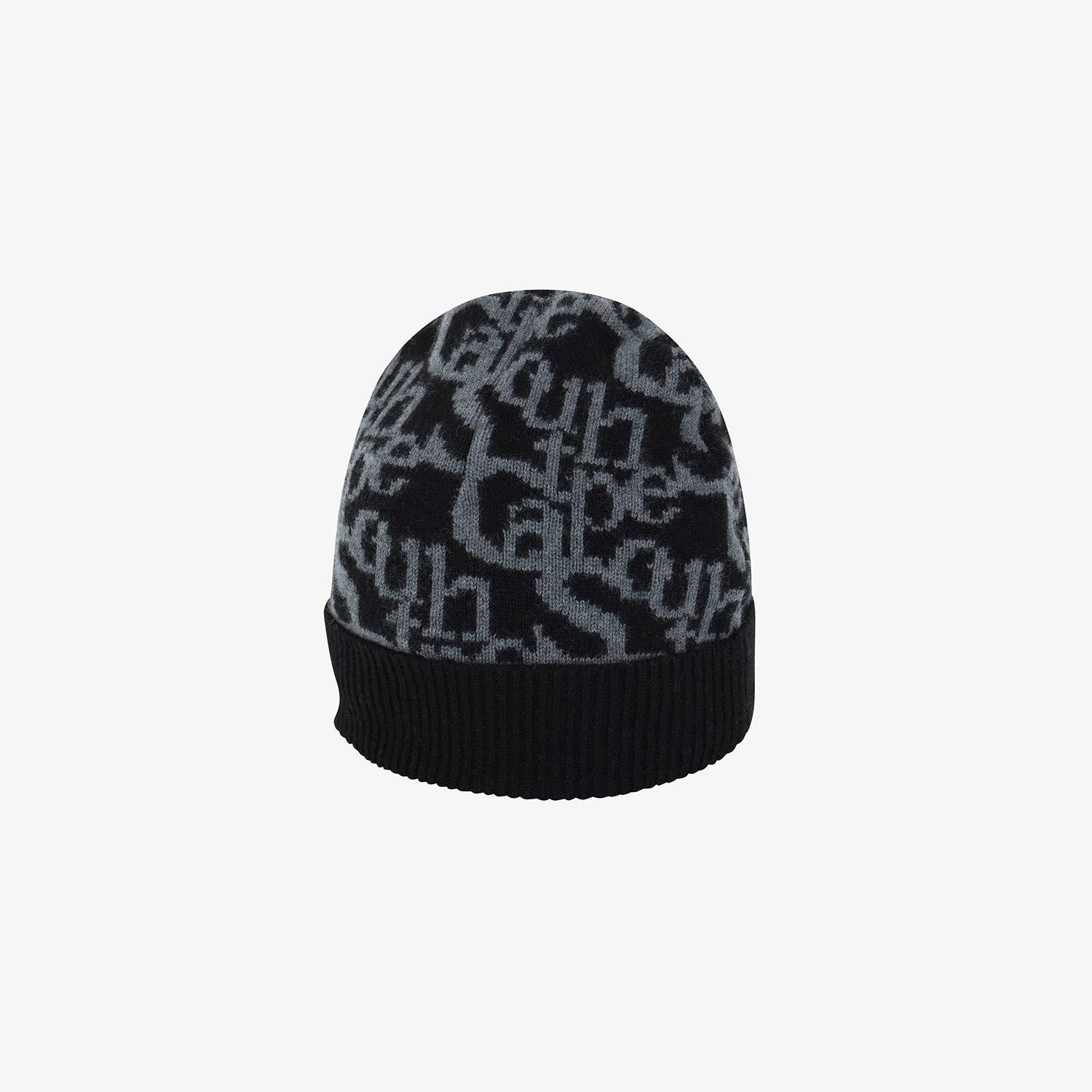 사우스케이프 남성 로고플로우 패턴 니트 비니_블랙