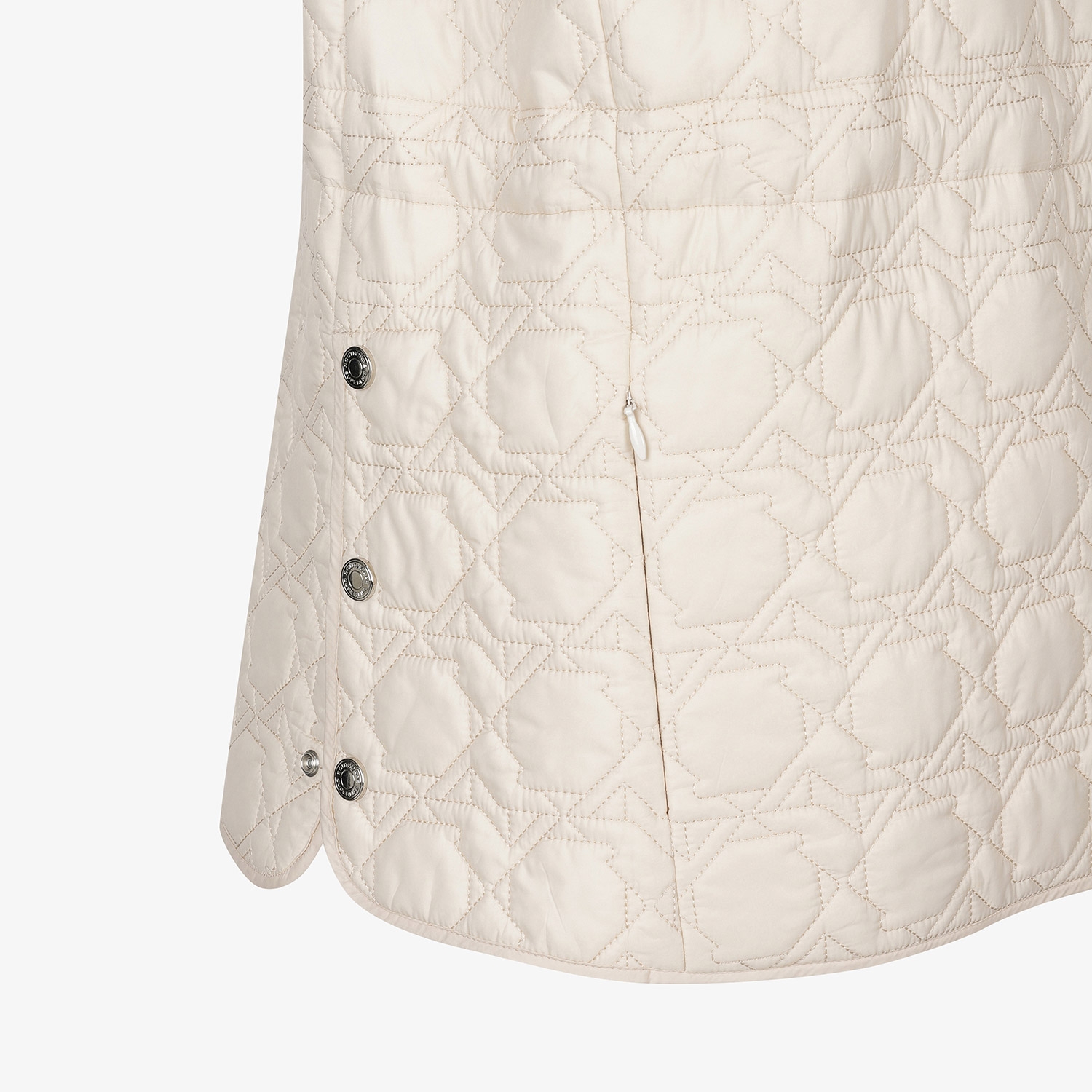 사우스케이프 여성 퀼팅 하프슬리브 패딩 점퍼_라이트 베이지