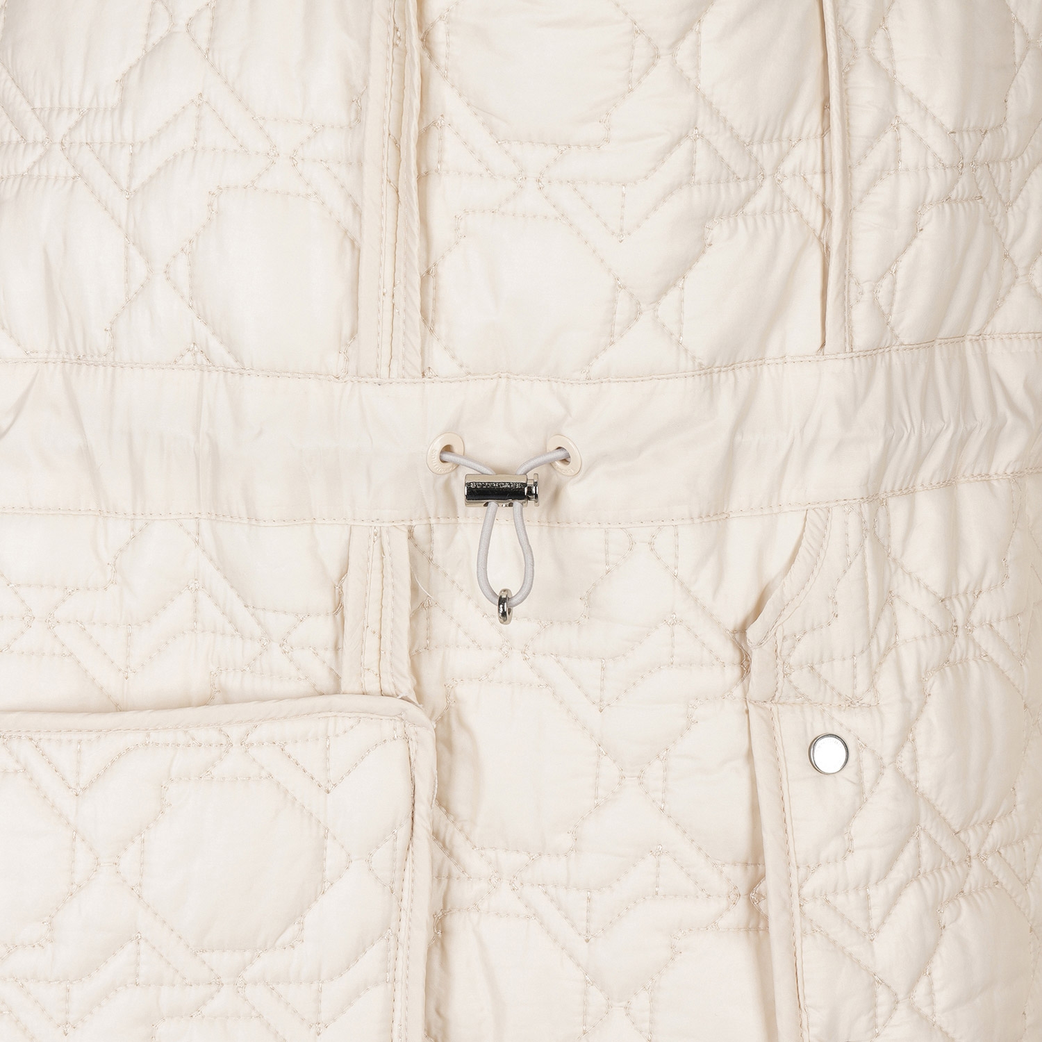 사우스케이프 여성 퀼팅 하프슬리브 패딩 점퍼_라이트 베이지