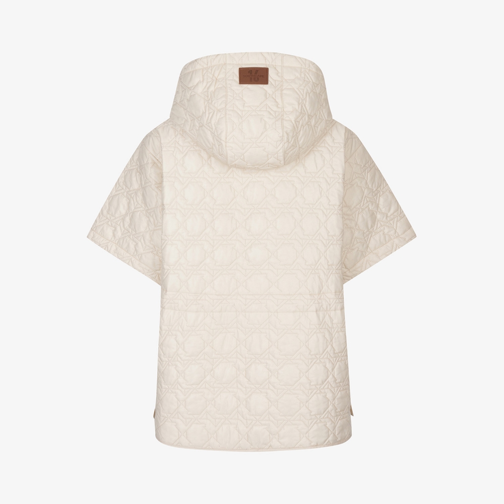 사우스케이프 여성 퀼팅 하프슬리브 패딩 점퍼_라이트 베이지