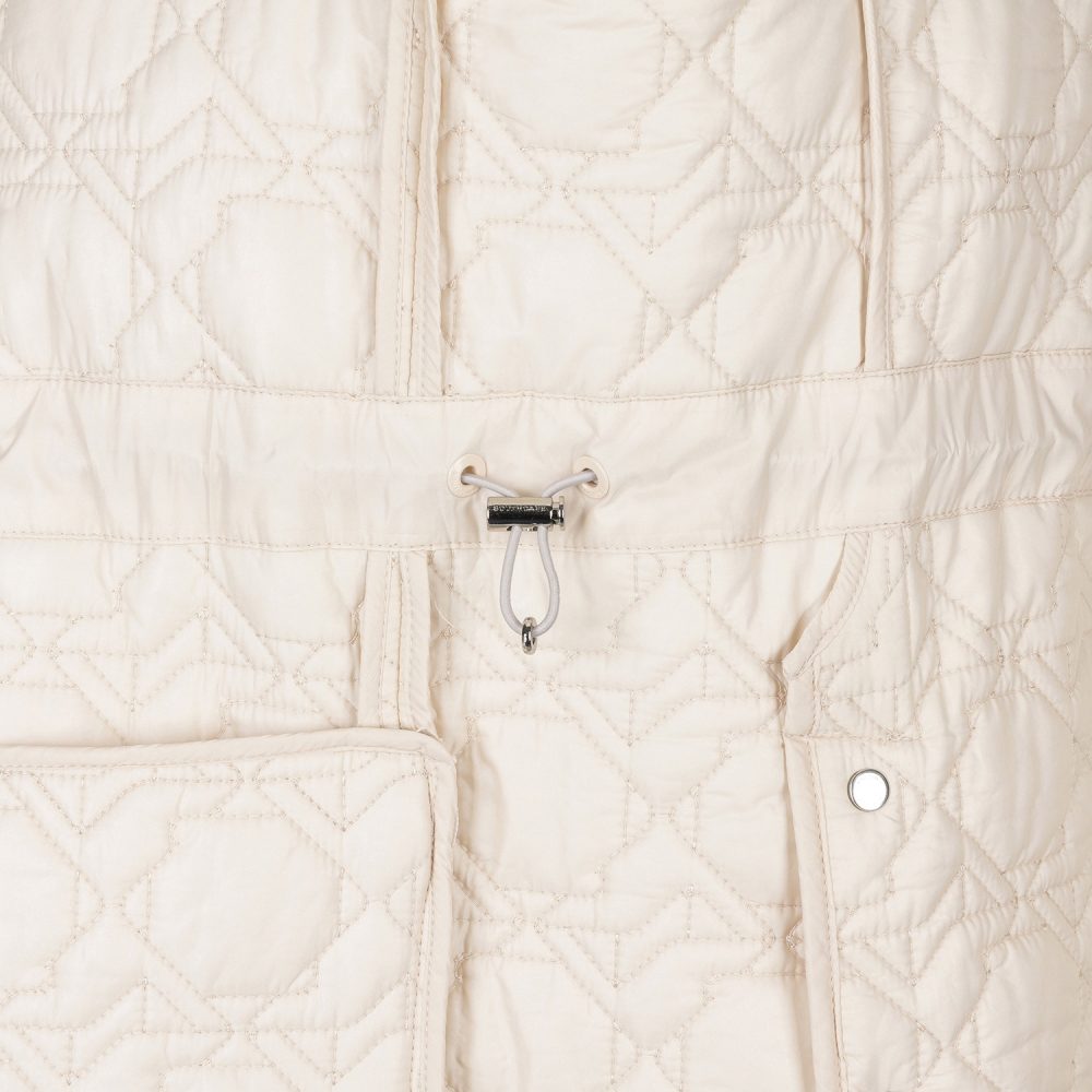 사우스케이프 여성 퀼팅 하프슬리브 패딩 점퍼_라이트 베이지