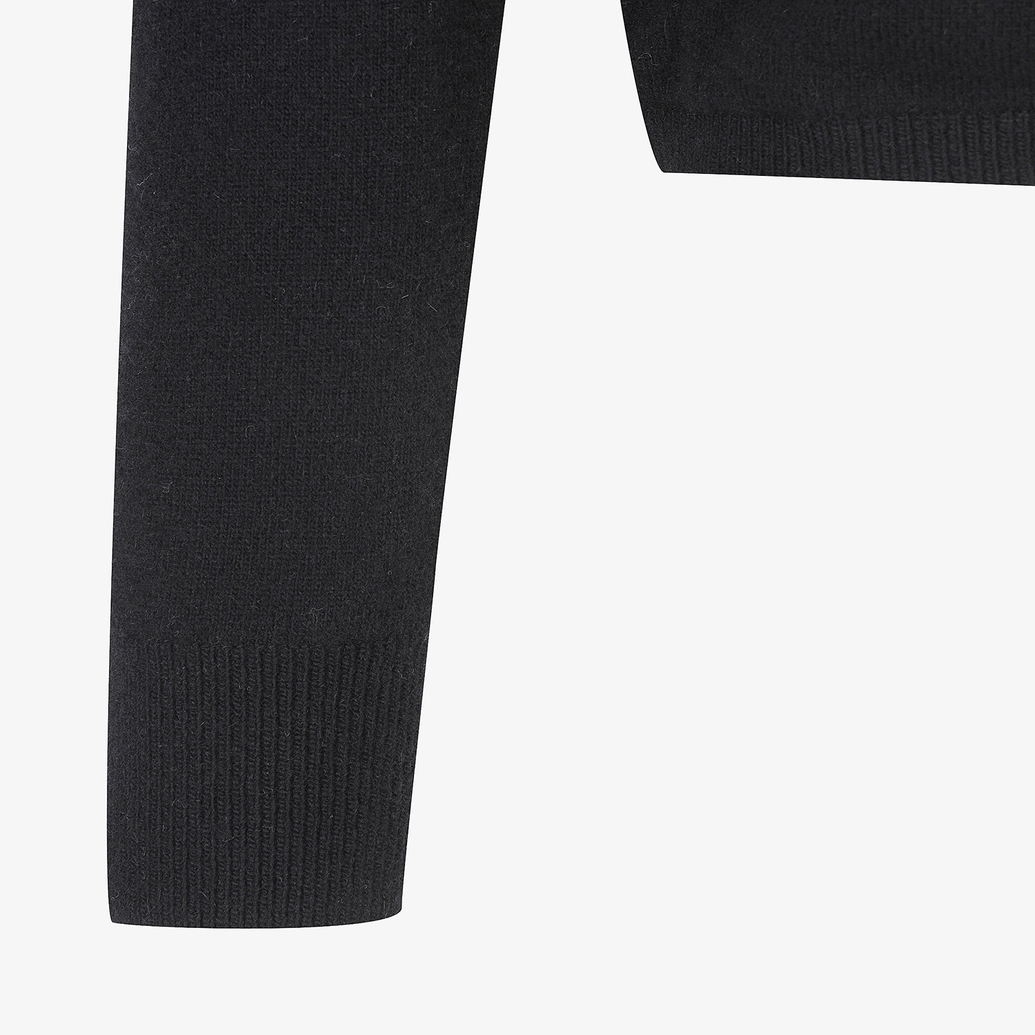 여성 사우스크로스 방풍 캐시미어 헤어리 후드 니트_블랙