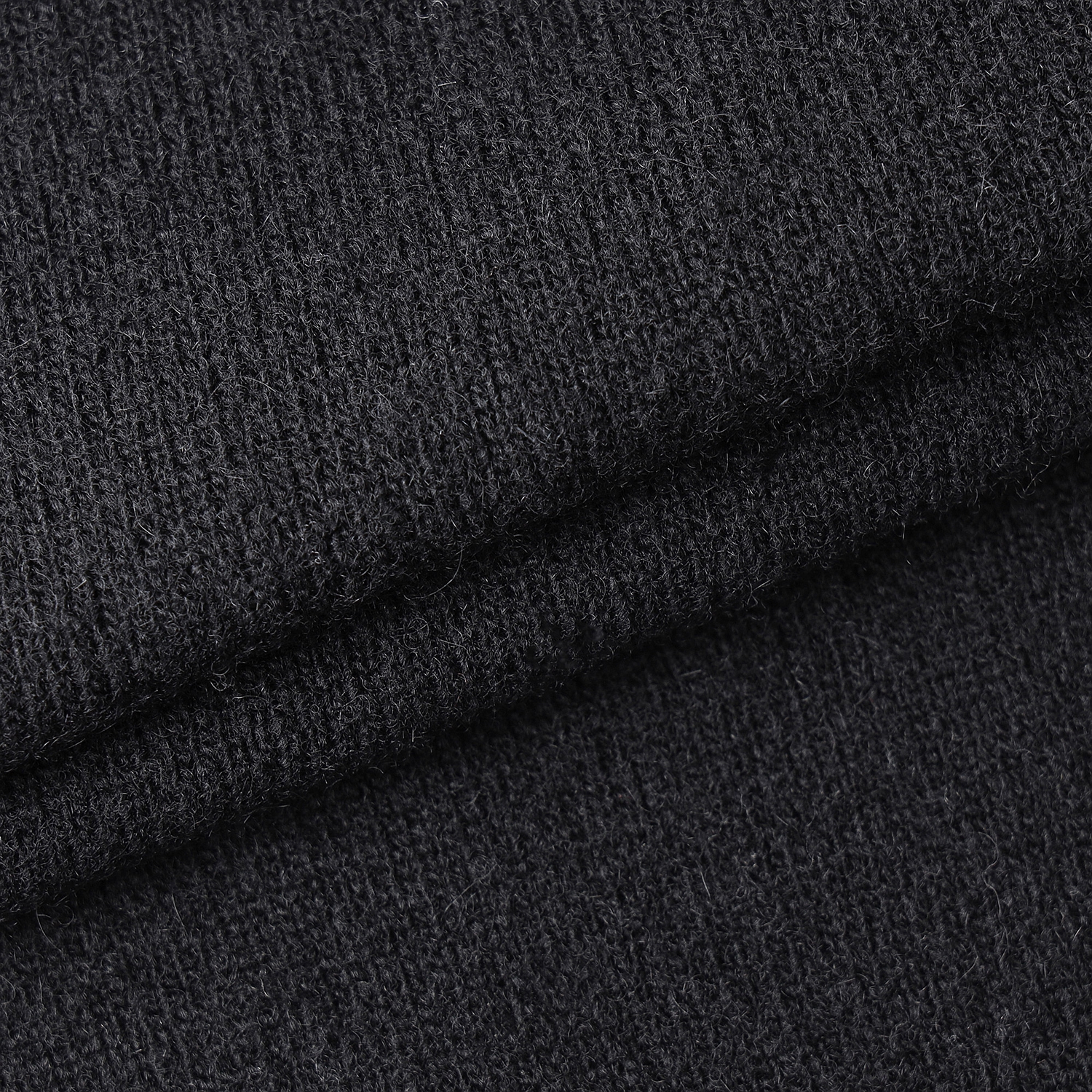 여성 사우스크로스 방풍 캐시미어 헤어리 후드 니트_블랙