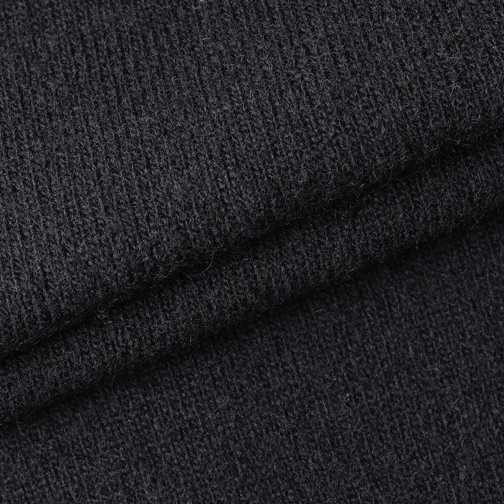 여성 사우스크로스 방풍 캐시미어 헤어리 후드 니트_블랙