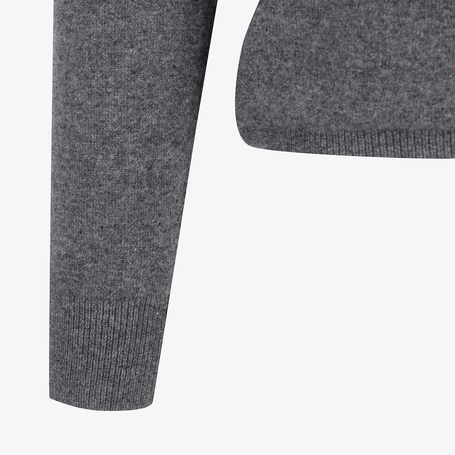 여성 사우스크로스 방풍 캐시미어 헤어리 후드 니트_그레이