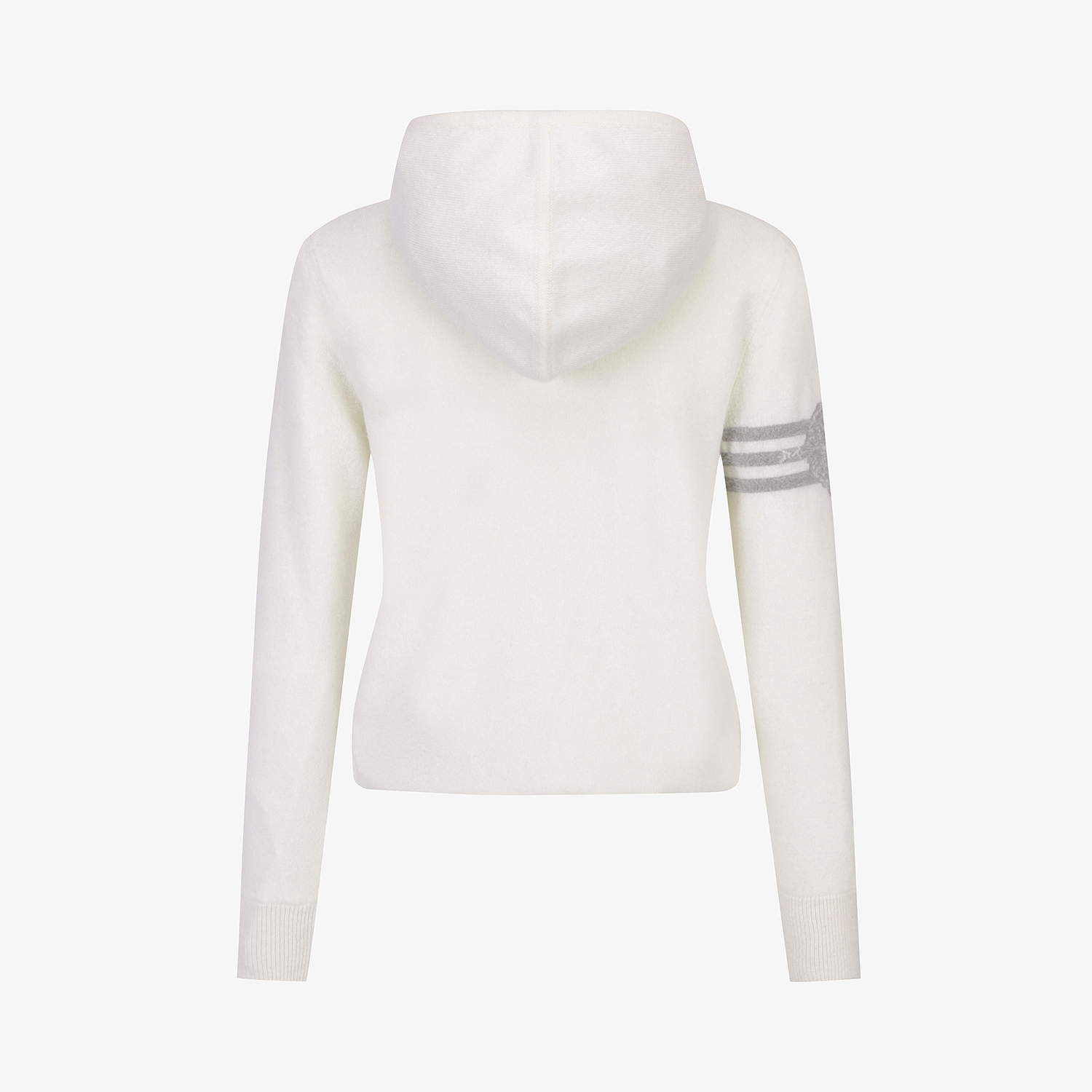 여성 사우스크로스 방풍 캐시미어 헤어리 후드 니트_화이트