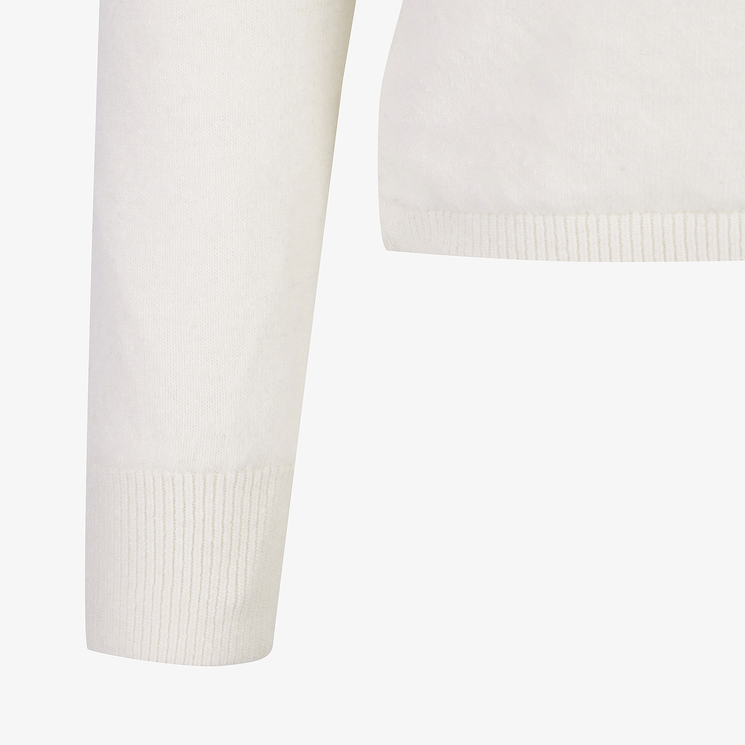 여성 사우스크로스 방풍 캐시미어 헤어리 후드 니트_화이트