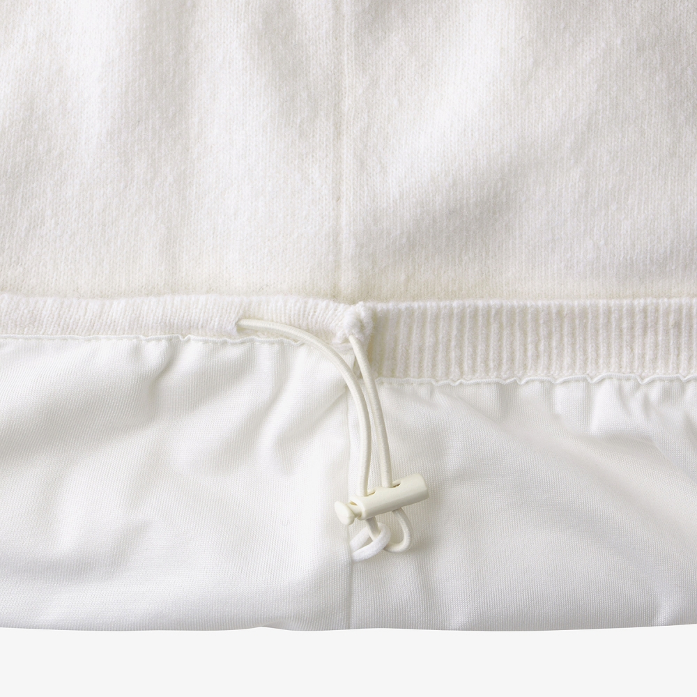 여성 사우스크로스 방풍 캐시미어 헤어리 후드 니트_화이트