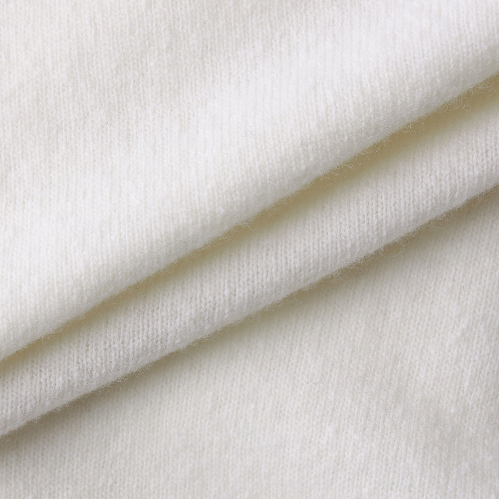 여성 사우스크로스 방풍 캐시미어 헤어리 후드 니트_화이트